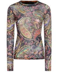 Etro - Tops ,Veelkleurig ,Long Sleeve Top - Lyst