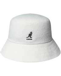 Kangol - Accessoires ,Wit ,Katoen Witte Katoenen Bucket Hoed - Lyst