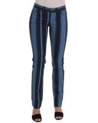 Dolce & Gabbana - Blue Girly Striped Cotton Jeans - Lyst