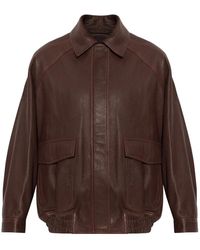 Rohe - Grain Leather Aviator Jacket - Lyst