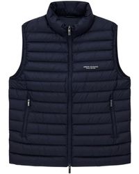 ARMANI EXCHANGE - Jassen ,Blauw ,Nylon Down Waistcoat - Lyst