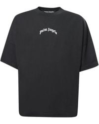Palm Angels - Tops ,Zwart ,Katoen T-Shirts En Polo's Zwart - Lyst