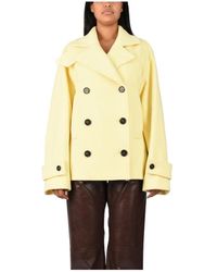 MSGM - Caban Double-Breasted Mantel - Lyst