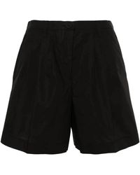 Forte Forte - Schwarze bermuda popeline shorts,schokoladen bermuda popeline shorts,reine popeline bermuda shorts - Lyst