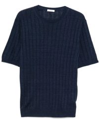 Boglioli - Blauer Leinenpullover Stilvoll - Lyst