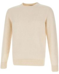 Kangra - Truien & Vesten ,Wit ,Wol Witte Wollen Trui Ronde Hals - Lyst