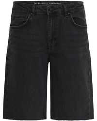 My Essential Wardrobe - Korte Broeken ,Zwart ,Katoen 139 High Long Shorts - Lyst