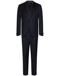 Franzese Collection - Kostuums ,Blauw ,Wol Blauw Smokingpak James Bond-Stijl - Lyst