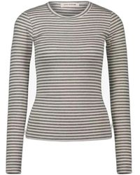 Sofie Schnoor - Tops ,Veelkleurig ,Spandex Petricia Gestreept T-Shirt Met Lange Mouwen - Lyst