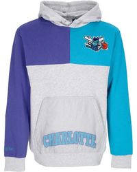 Mitchell & Ness - Hoodies & Sweatvesten ,Veelkleurig ,Katoen Charlotte Hornets Nba Hoodie - Lyst