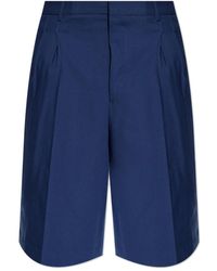 Ami Paris - Korte Broeken ,Blauw ,Wol Virgin Wool Shorts - Lyst