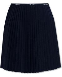 Lacoste - Rokken ,Blauw ,Polyester Geplooide Rok - Lyst