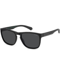 Polaroid - Matt schwarz graue sonnenbrille - Lyst