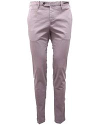 PT01 - Broeken ,Paars ,Katoen Super Slim Fit Stretch Broek - Lyst