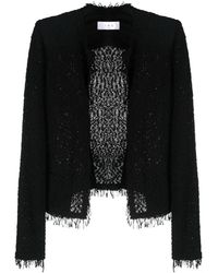 IRO - Jassen ,Zwart ,Tweed Bouclé Tweed Jas Met Textuur - Lyst