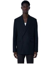 Gucci - Jassen ,Zwart ,Katoen Katoenen Poplin Double-Breasted Blazer - Lyst