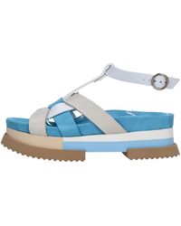 Fabi - Schoenen ,Veelkleurig ,Leer Platte Sandalen - Lyst