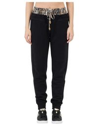 Just Cavalli - Broeken ,Zwart ,Katoen Slangenprint Joggers - Lyst