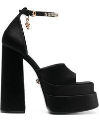 Versace - Aevitas Silk Platform Pump - Lyst