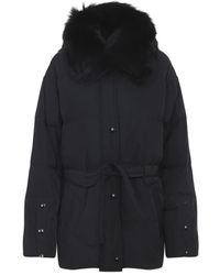 Yves Salomon - Zwarte Jas Voor Vrouwen Aw25 - Lyst