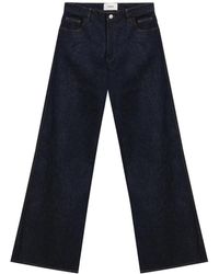 Coperni - Jeans ,Blauw ,Katoen High-Waisted Wide-Leg Jeans - Lyst