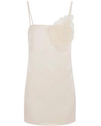 Elisabetta Franchi - Satin Kleider Mit Verstellbaren Trägern - Lyst