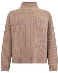 Peserico - Geribbelde Trui Met Hoge Kraag - Lyst