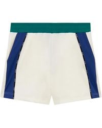 Gcds - Korte Broeken ,Wit ,Polyester Color-Block Track Shorts - Lyst