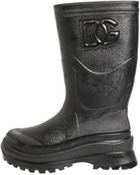 Dolce & Gabbana - Metallic Pull On Regenstiefel - Lyst