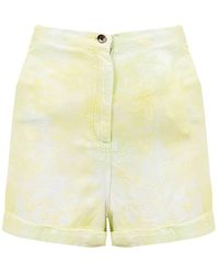 Patrizia Pepe - Shorts mit hoher taille und blumenmuster - Lyst