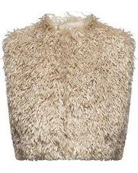 Isabel Marant - Ecru Fleece Hombreras Chaqueta, Mujer, Talla - Lyst