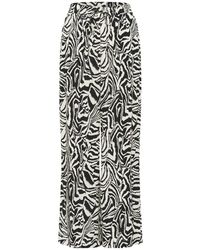 Part Two - Broeken ,Veelkleurig ,Zwarte Animal Print Wijde Pijpen Broek - Lyst