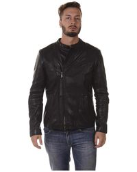 Armani Jeans - Leather Jassen - Lyst