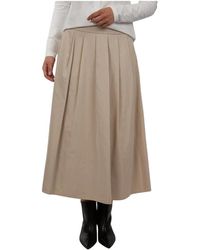 Peserico - Lange Geplooide Rok - Lyst