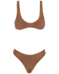 VENUJA - Badmode ,Bruin ,Tweed Brassiere Bikini Set - Lyst
