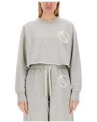 Stella McCartney - Logo Patch Cropped Sweatshirt - Lyst