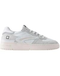 Date - Weiße Leder Low-Top Sneakers - Lyst