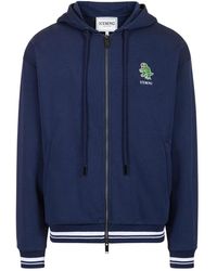 Iceberg - Hoodies & Sweatvesten ,Blauw ,Katoen Dino Social Club Hoodie - Lyst