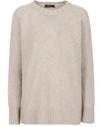 Aragona - Over Ronde Hals Raglan Trui - Lyst