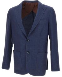 Barba Napoli - Jassen ,Blauw ,Wol Lello Blazer - Lyst