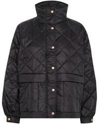 Inwear - Gepolsterte Schwarze Jacke Mit Stehkragen - Lyst