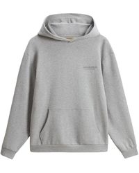Woolrich - Hoodies & Sweatvesten ,Grijs ,Macro Logo Hoodie - Lyst