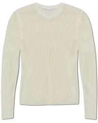 Helmut Lang - Truien & Vesten ,Katoen Geribbelde Top Met Lange Mouwen - Lyst