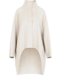 Alaïa - Jassen ,Kasjmier Asymmetrische Dubbelzijdig Kasjmier Jas - Lyst