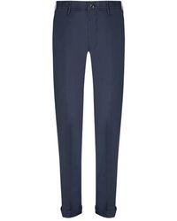 Incotex - Blauwe Op Maat Gemaakte Broek Voor Mannen - Lyst