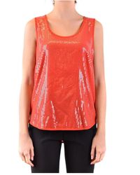 P.A.R.O.S.H. - P.A.R.O..H. ,Tops ,Rood ,Sleeveless Top - Lyst