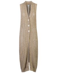 Eleventy - Maglia Cardigan Smanicato - Lyst