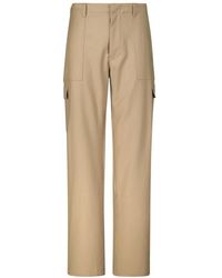 Etro - Broeken ,Bruin ,Wol Wollen Broek Met Relaxte Pasvorm En Zakken - Lyst