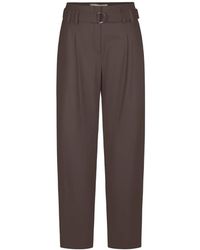 RAFFAELLO ROSSI - Hochtaillierte Schmal Zulaufende Hose Mit Gürtel - Lyst