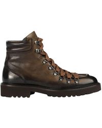 Doucal's - Leder kampfstiefel | braun - Lyst